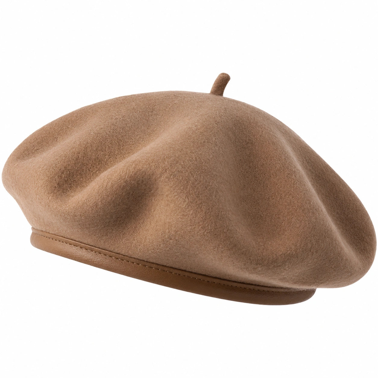 Berretto Basco Classico Invernale Donna Colore Cammello