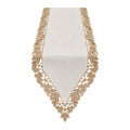 Runner da Tavolo Beige con Ricamo Floreale