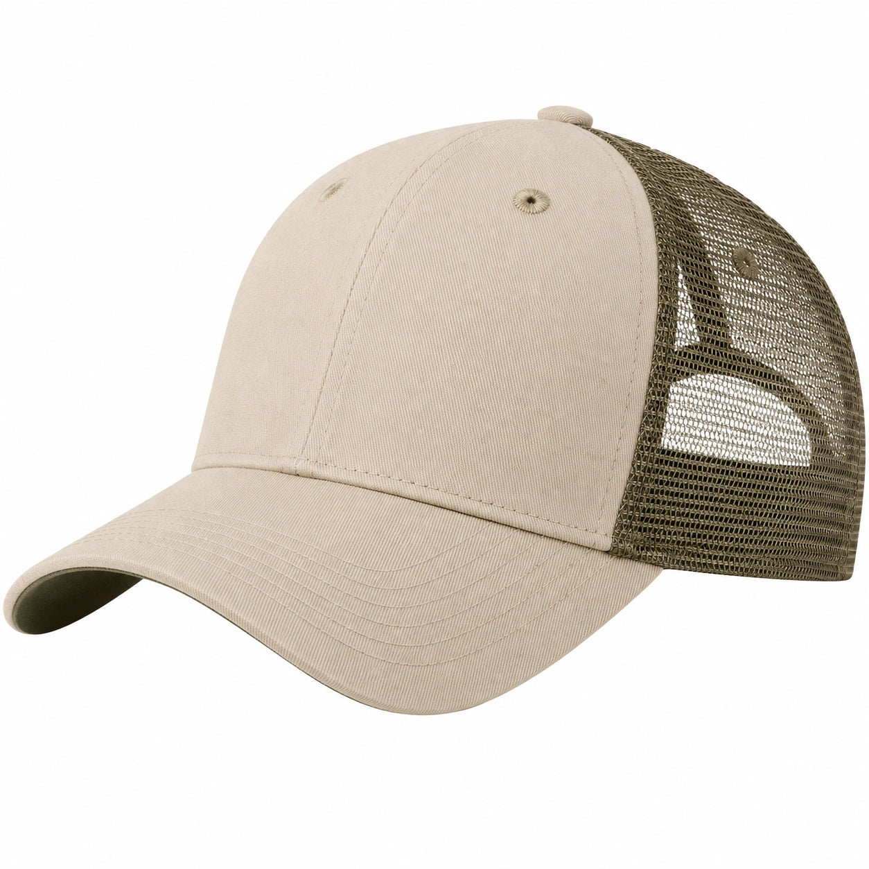 Cappello Trucker Rete Beige e Verde Oliva