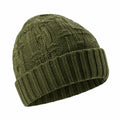 Cappello in Maglia Verde con Risvolto