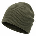 Berretto a Coste Verde Oliva Unisex