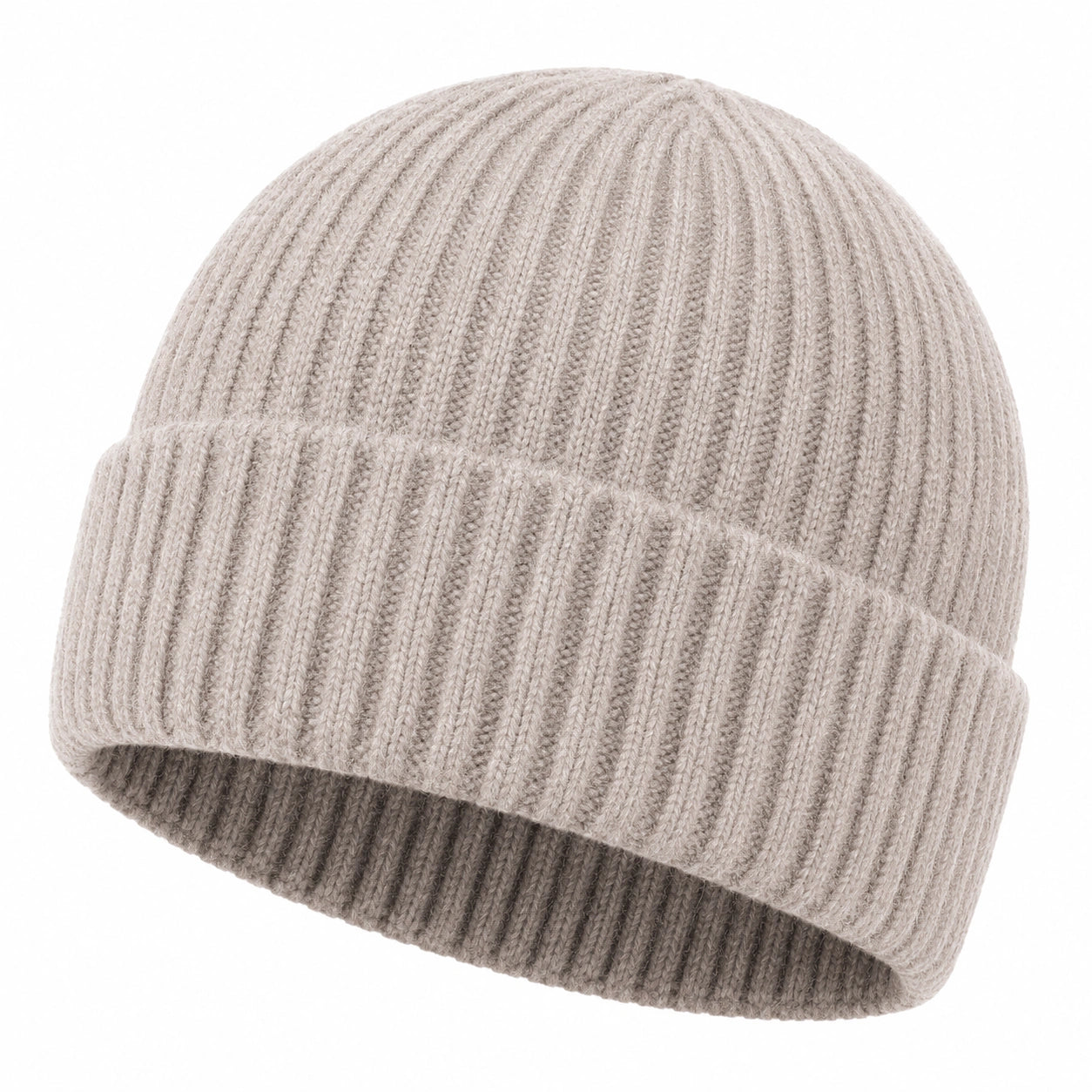 Berretto a Coste Grigio Unisex