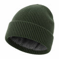 Cappello Invernale Foderato Verde Scuro per Adulti