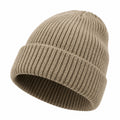 Berretto Unisex in Maglia a Coste Beige