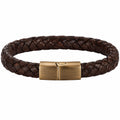Bracciale Intrecciato con Chiusura Magnetica Effetto Bronzo Marrone