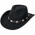 Cappello da Cowboy Nero con Dettagli Metallici