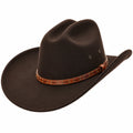 Cappello Cowboy con Cinturino Decorativo - Marrone