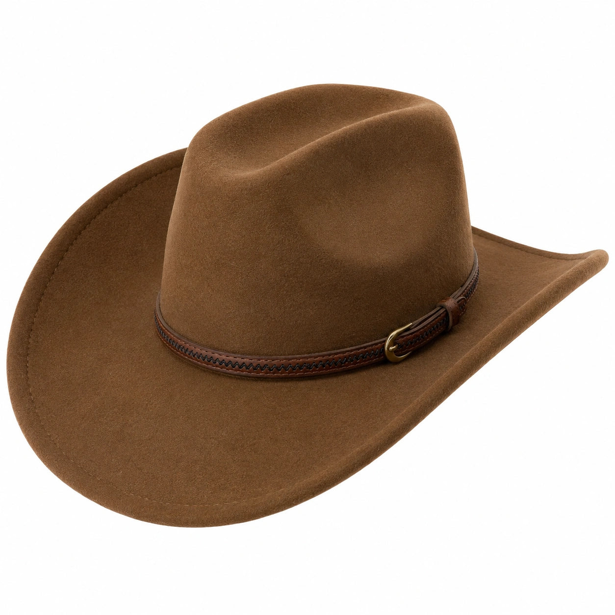 Cappello Cowboy Western in Feltro Marrone