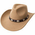 Cappello Cowboy Marrone con Cinturino Decorativo
