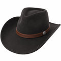 Cappello da Cowboy in Feltro Nero