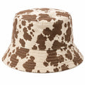 Cappello Bucket Stampa Maculata Marrone e Beige