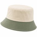 Cappello a Secchiello Bicolore Beige e Verde